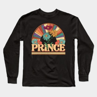Prince Flowers Name Personalized Gifts Retro Style Long Sleeve T-Shirt